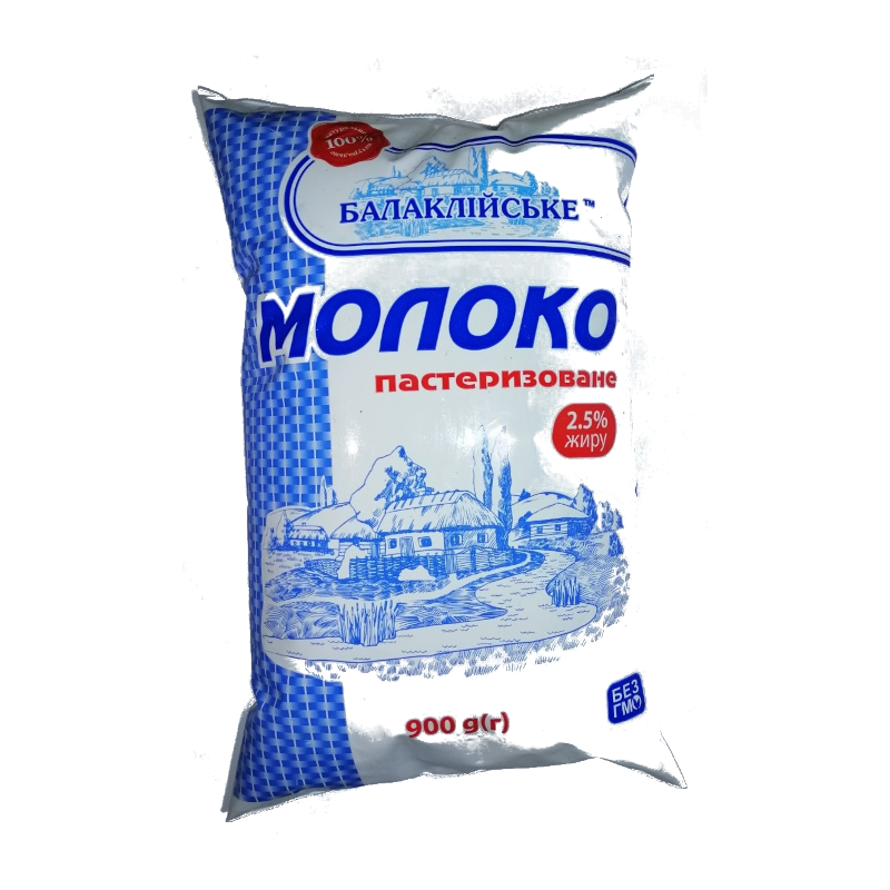 Молоко коров'яче БАЛМОЛОКО, пастеризоване, 3,2%, 900г